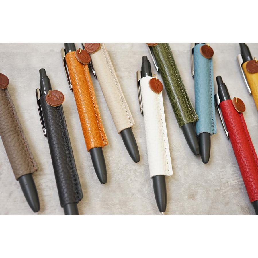 ボールペンカバー 名入れ 本革 プレゼント 1本 女性 : カミカゼ