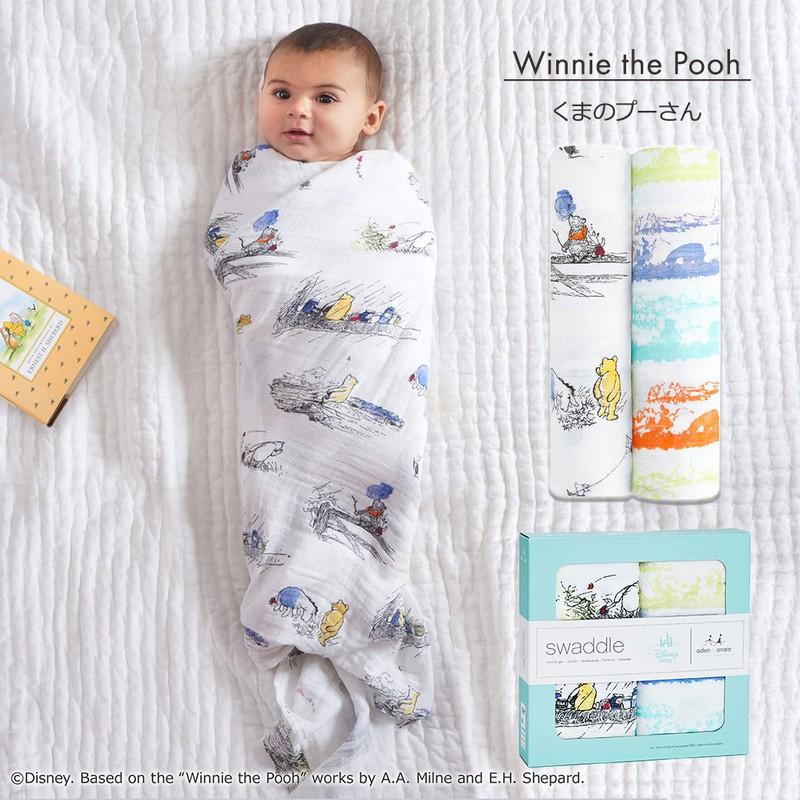 エイデンアンドアネイ ディズニー aden+anais モスリンスワドル 2枚