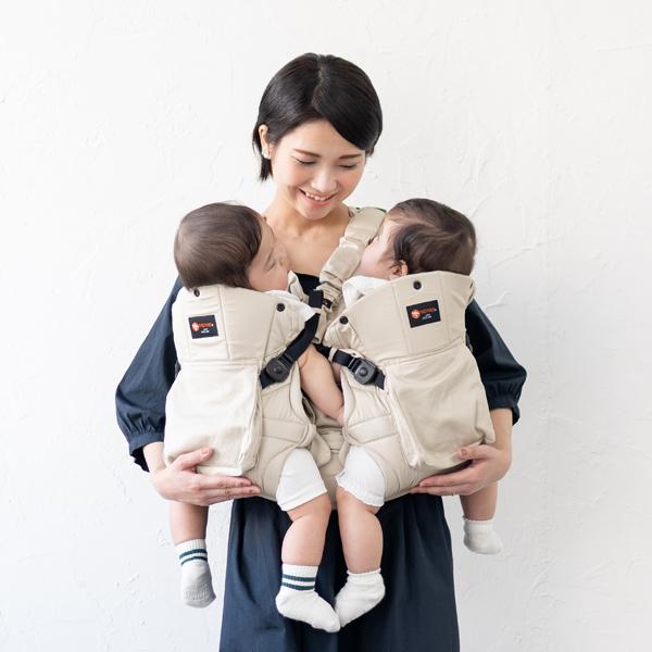 ナップナップ ふたご抱っこひも ベージュ napnap 2人用 抱っこ紐