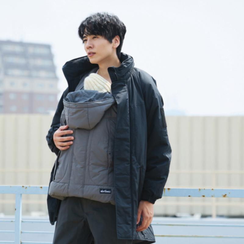 ベビーホッパー × WILDTHINGS モンスターパーカー防寒ケープ カーキ