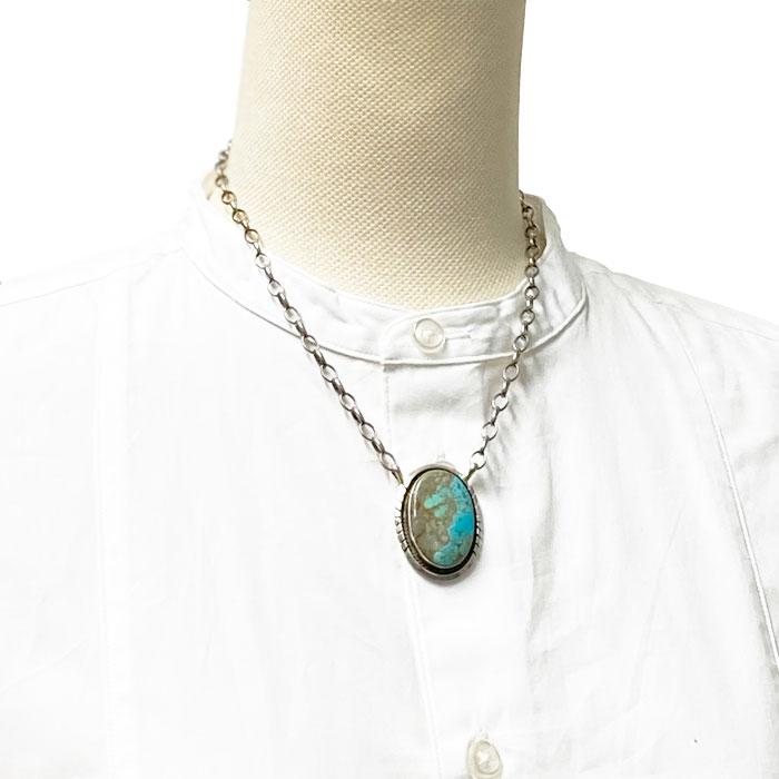 インディアンジュエリー ナバホ キングマンターコイズ ペンダント