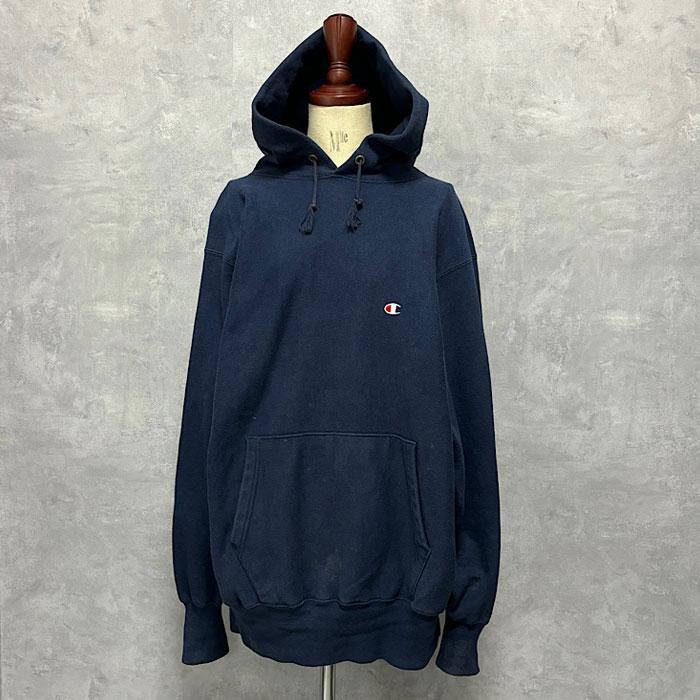 90's Champion Reverse Weave Sweat Parka Made in USA XL/NAVY 90年代