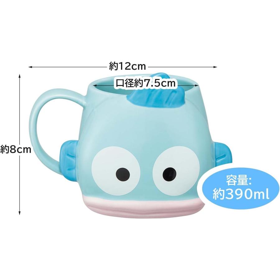 sanrio（サンリオ） はんぎょどん 陶器 マグカップ 390ml ダイカット
