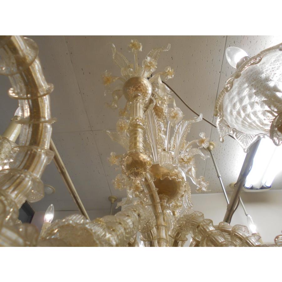 イタリア輸入アンティーク調ベネチアグラスシャンデリア12灯