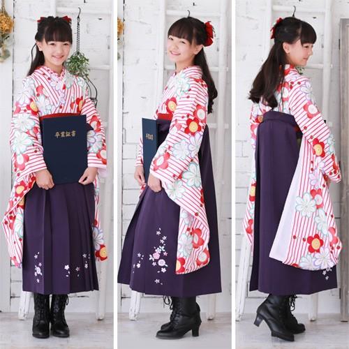 販売 ジュニア 袴 セット 卒業式 女の子 小学生 ブーツ付き16点フル