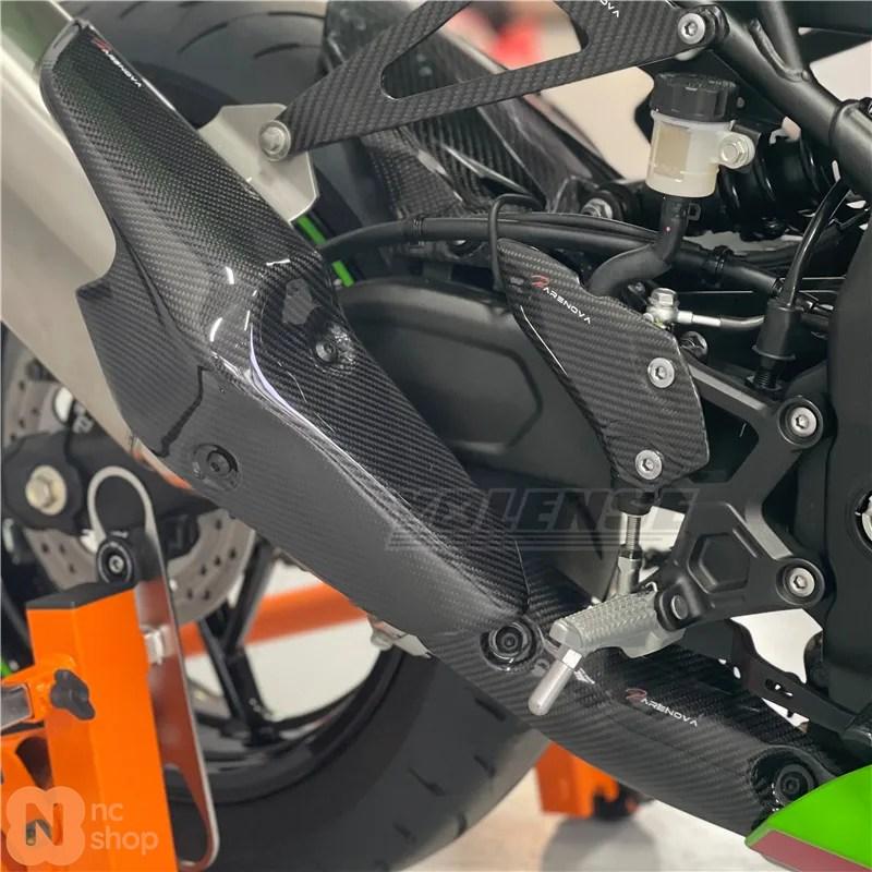 並行輸入品】 カーボンバイクマフラーヒートシールドカバー保護耐