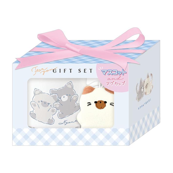 みるく】パクパク四角ミトン マルチクロス40cm四方 ねこ すずらん