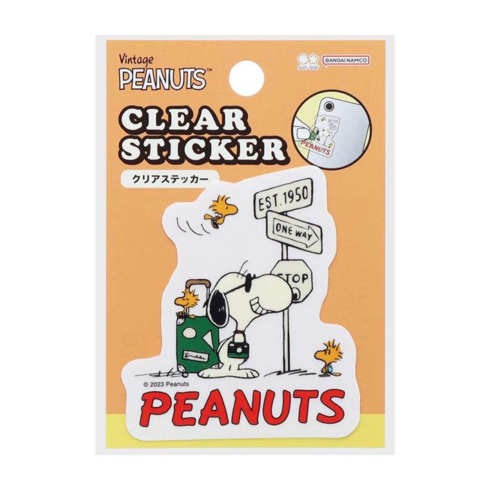 SNOOPY（スヌーピー） クリアステッカー トラベル柄 4901770734125 [M
