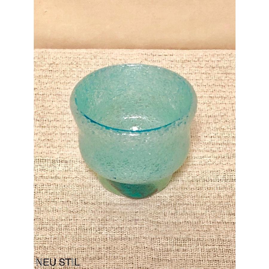 琉球ガラス ぐい呑み 稲嶺盛吉 おちょこ 泡ガラス 母の日 父の日