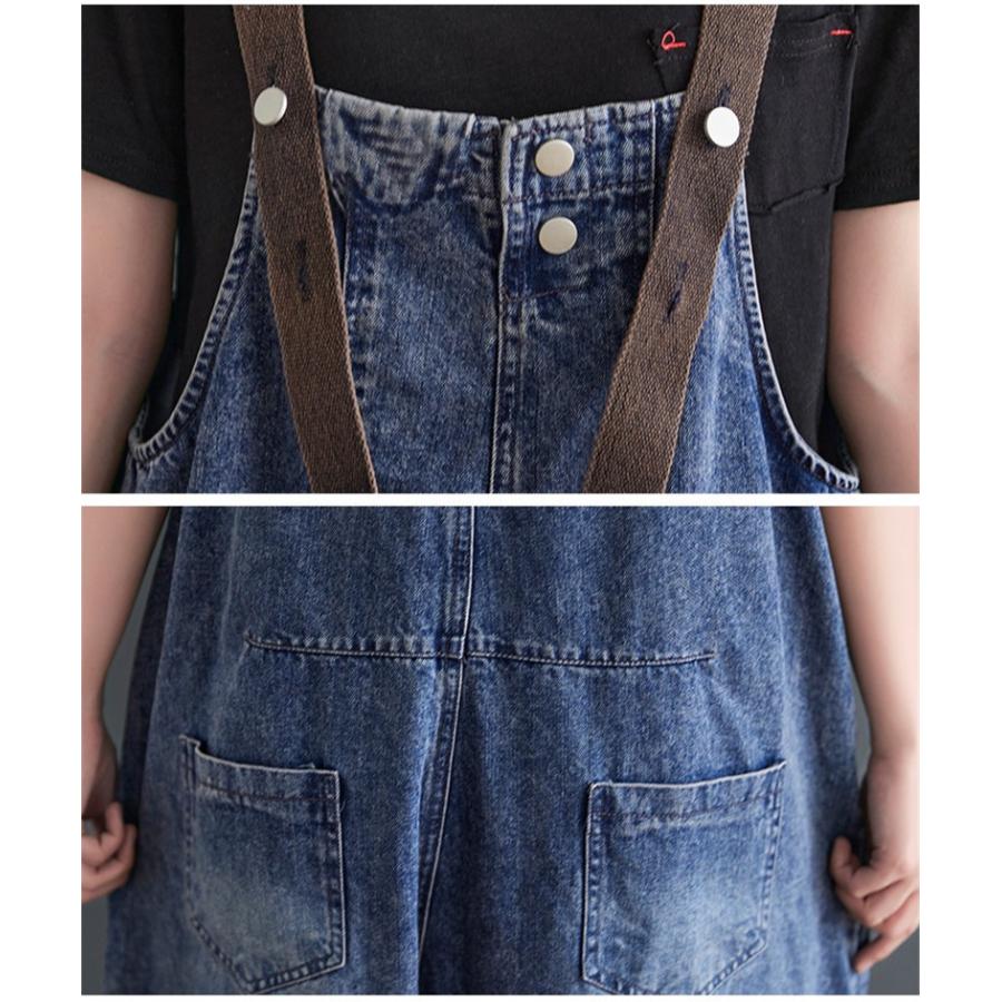 デニムサロペット レディース オールインワン ズボン ジーンズ