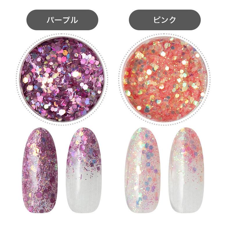 ラメホログラム6色セット ミックス グリッター ラメ ネイル ジェル