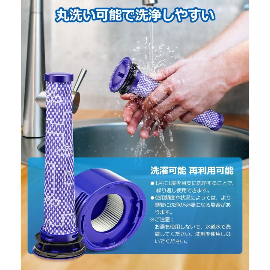 ダイソン V7 / V8 シリーズ フィルター セット 交換用フィルター 互換