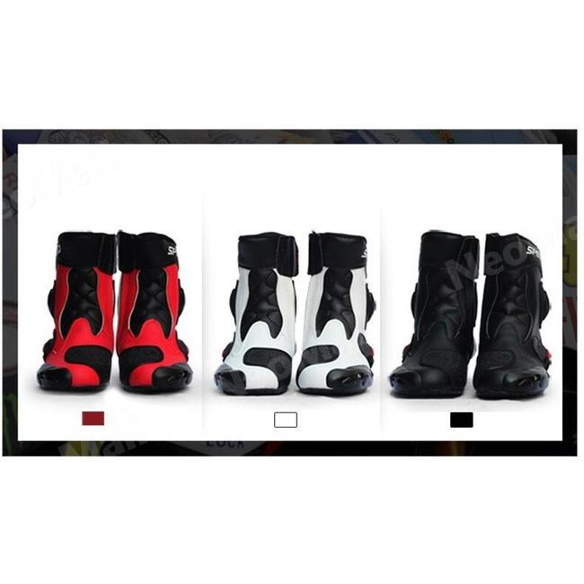 レーシングブーツ 118 ホワイト 27.5cm バイクブーツ 防水