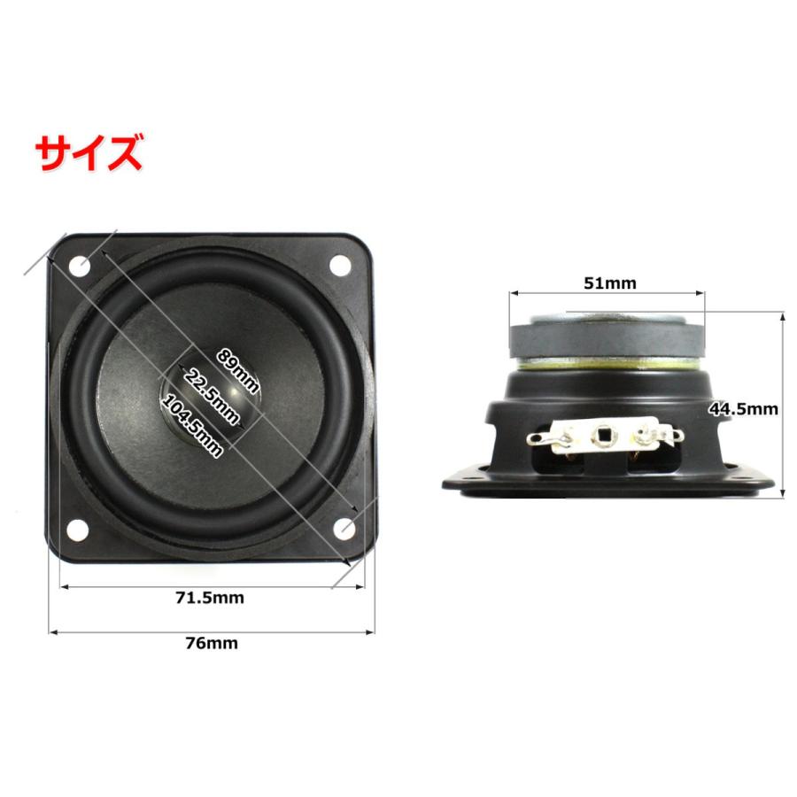 フルレンジスピーカーユニット3インチ(76mm) 3Ω/MAX10W [スピーカー