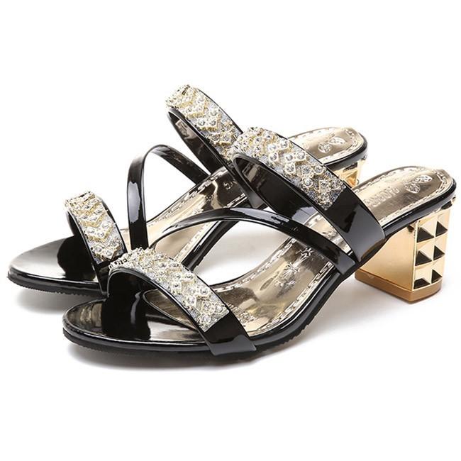 サンダル レディース ミュール チャンキーヒール 美脚 疲れない 海