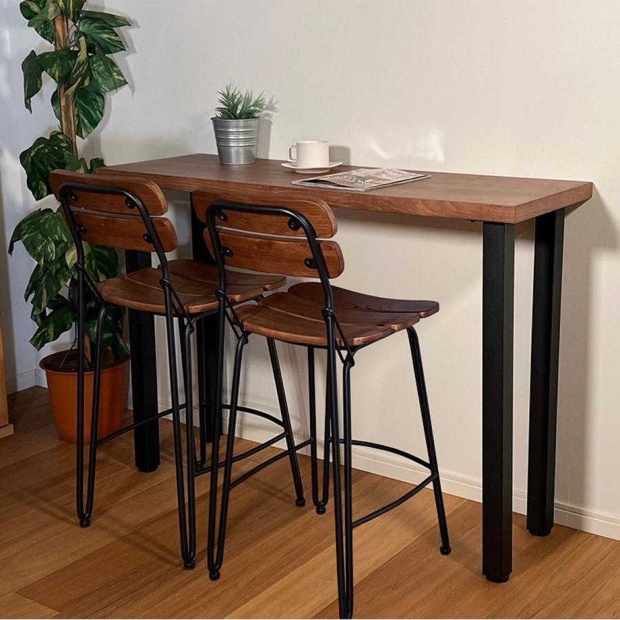 ニトリ（NITORI） 天然木ニレ無垢集成材 カウンターチェア(MBR