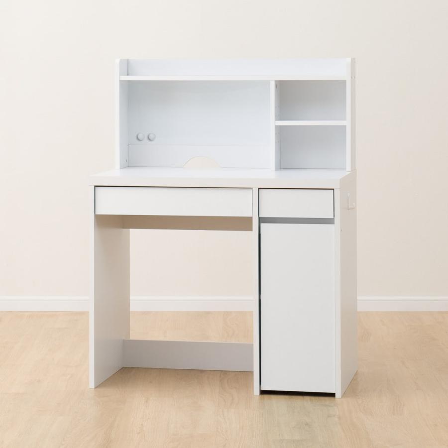 ニトリ（NITORI） デスク+上棚セット(ES23 WH) 学習机 学習デスク