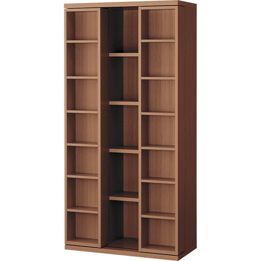 ニトリ（NITORI） Wスライド本棚 (M BS003 MBR) 書棚 ラック シェルフ