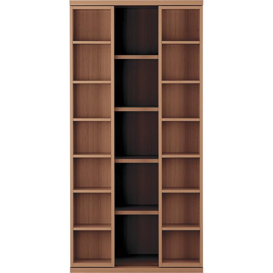 ニトリ（NITORI） Wスライド本棚 (M BS003 MBR) 書棚 ラック シェルフ