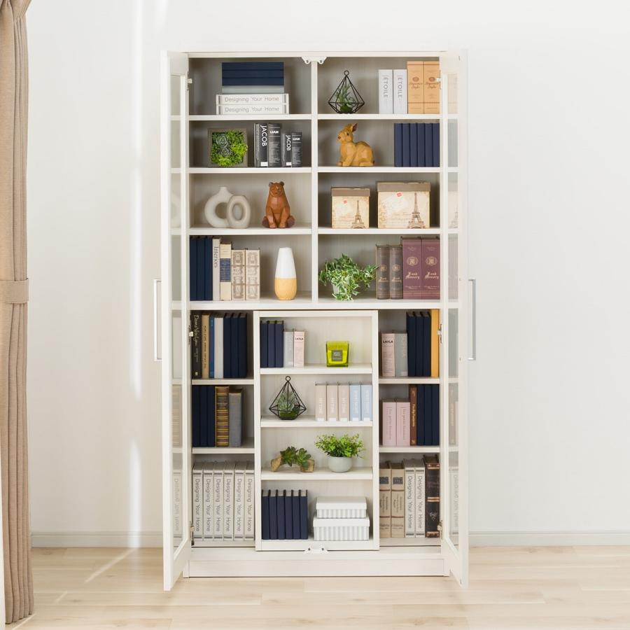 ニトリ（NITORI） スライド本棚(BS009 WW) 書棚 ラック シェルフ