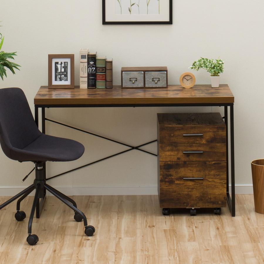 ニトリ（NITORI） デスクワゴンセット(Nステイン120BR/F40BR) ニトリ