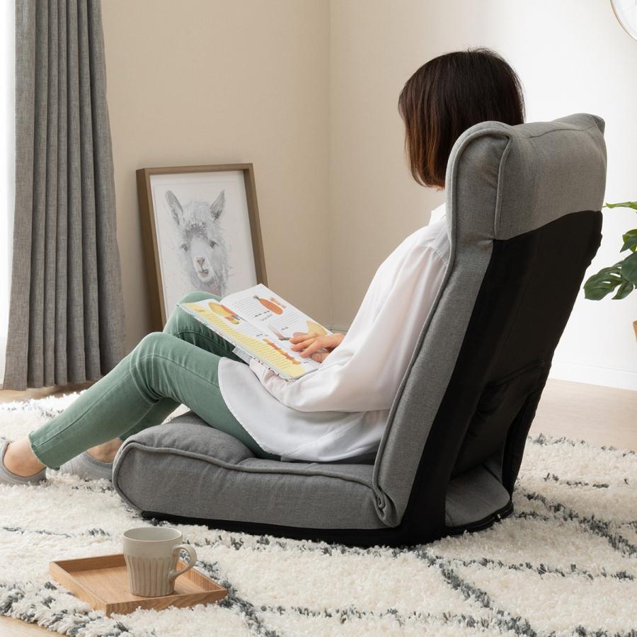 ニトリ（NITORI） 腰楽レバー座椅子(Nアスカ GY) : ニトリ Yahoo!店