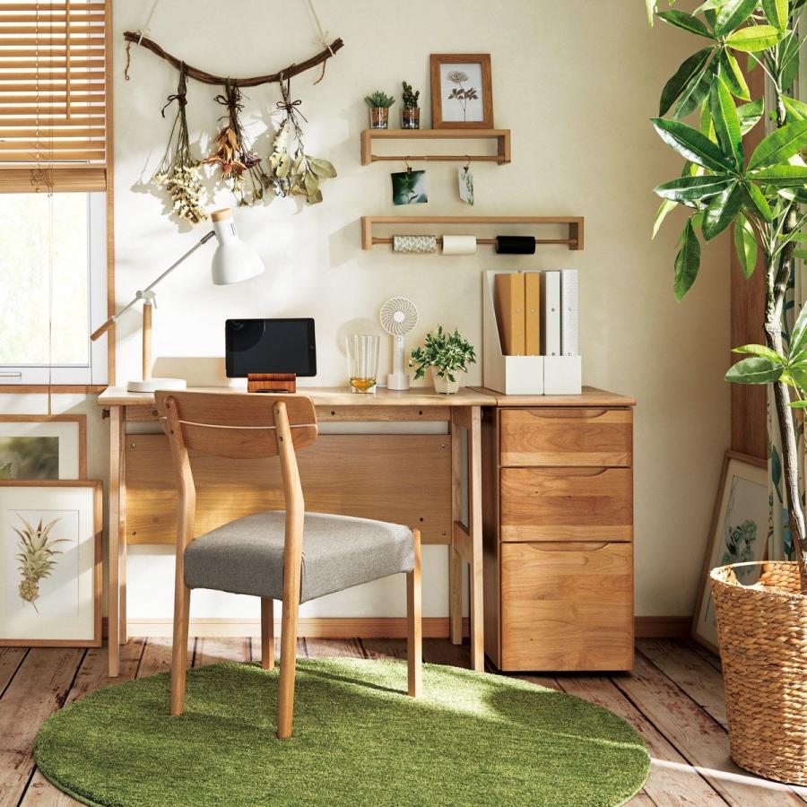 ニトリ（NITORI） 幅100cm デスクワゴンセット(アルナス LBR) パソコン