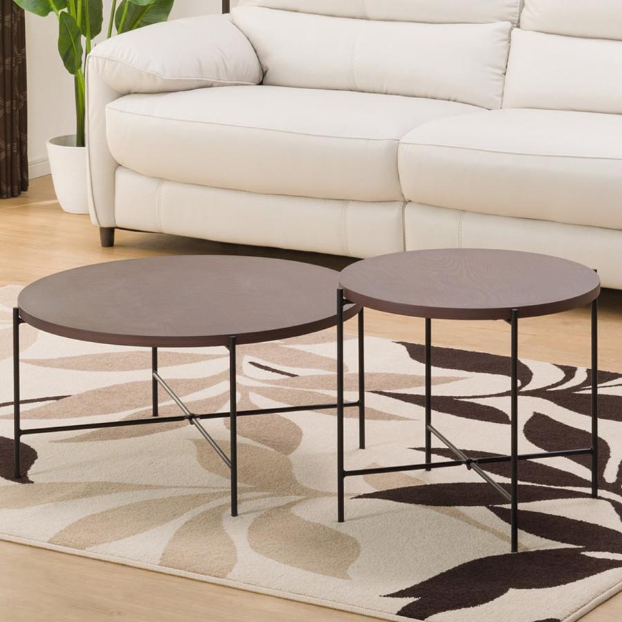 ニトリ（NITORI） 大：幅73・小：幅53cm 円形テーブルセット