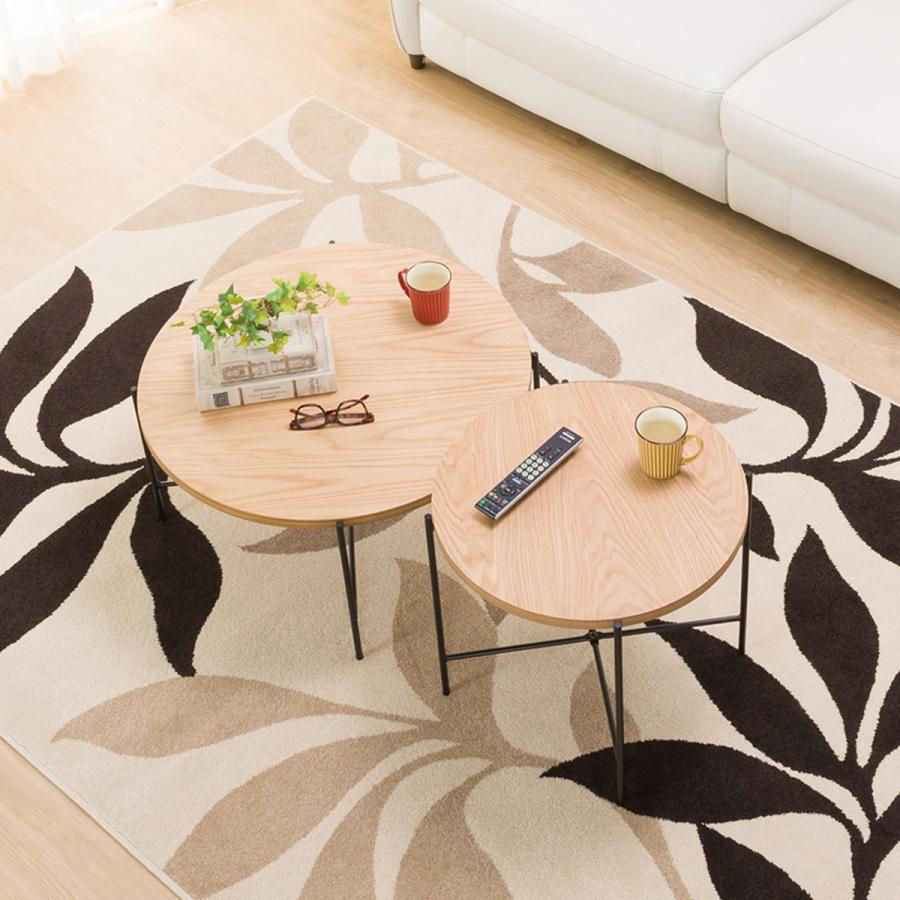 ニトリ（NITORI） 大：幅73・小：幅53cm 円形テーブルセット