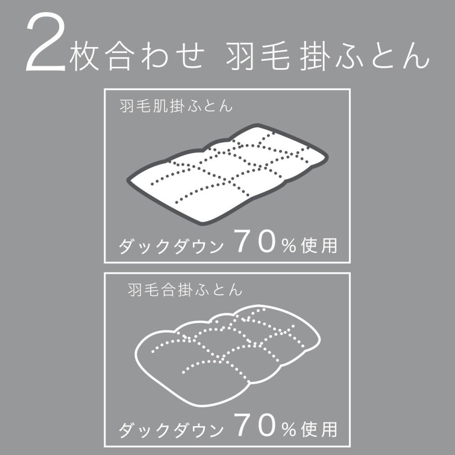 ニトリ（NITORI） 2枚合わせ羽毛掛ふとん クイーン(NTR-2 K2520 Q