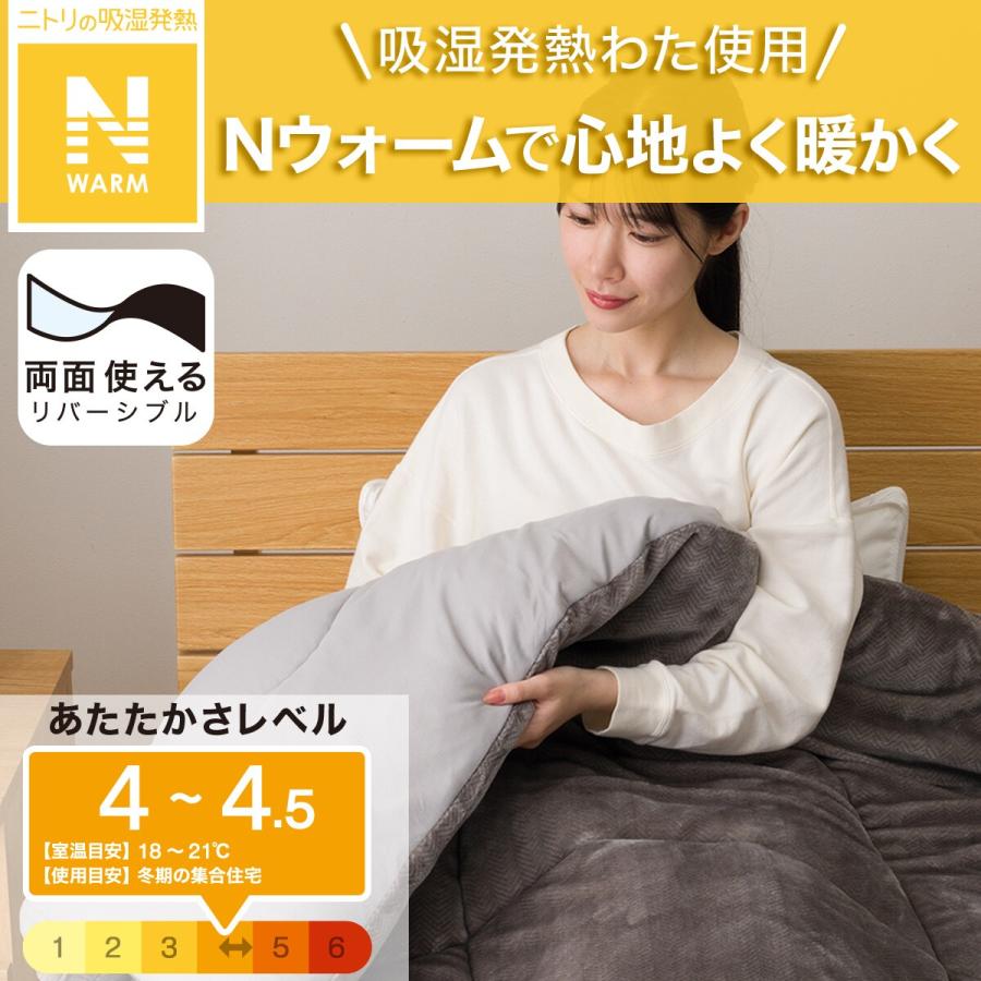 ニトリ（NITORI） カバーのいらない両面掛ふとん セミダブル(Nウォーム