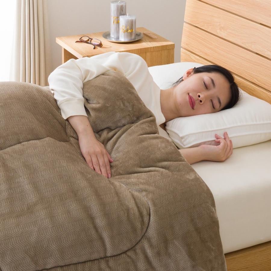 ニトリ（NITORI） カバーのいらない両面掛ふとん セミダブル(Nウォーム