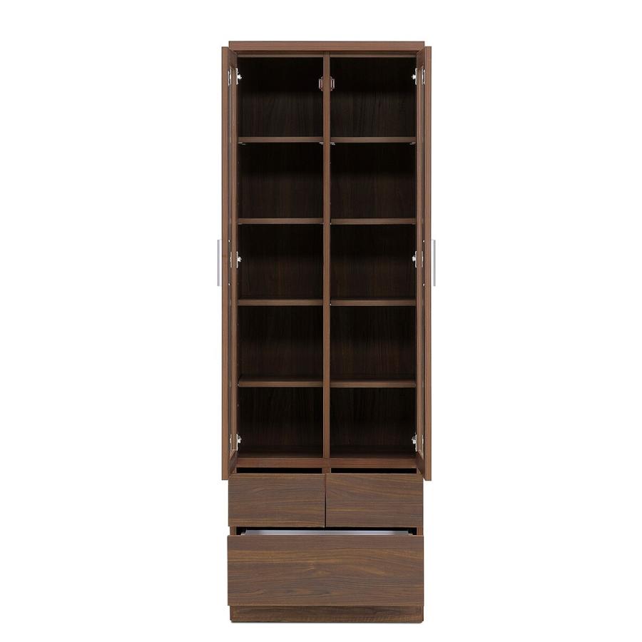 ニトリ（NITORI） 扉・引出し付き書棚 (幅60cm BR) : ニトリ Yahoo!店