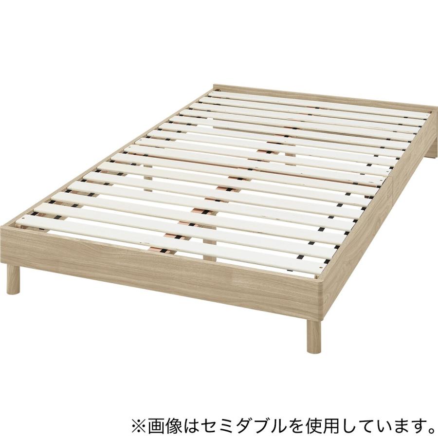 ニトリ（NITORI） ダブルベッドフレーム(ヘンリック 棚・コンセント