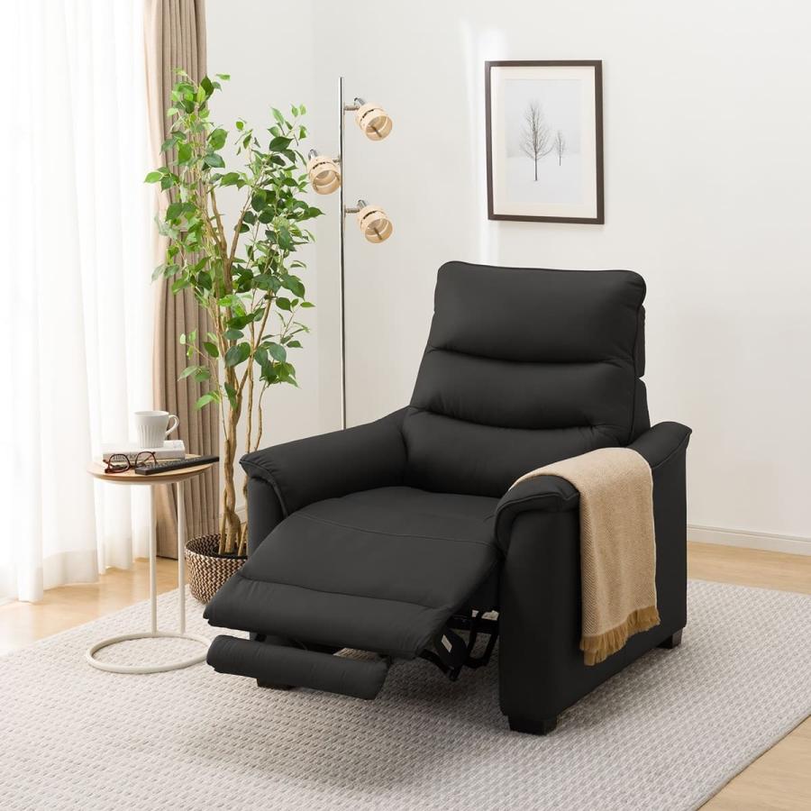 ニトリ（NITORI） 1人用電動リクライニングソファ(Nビリーバ3 革 BK