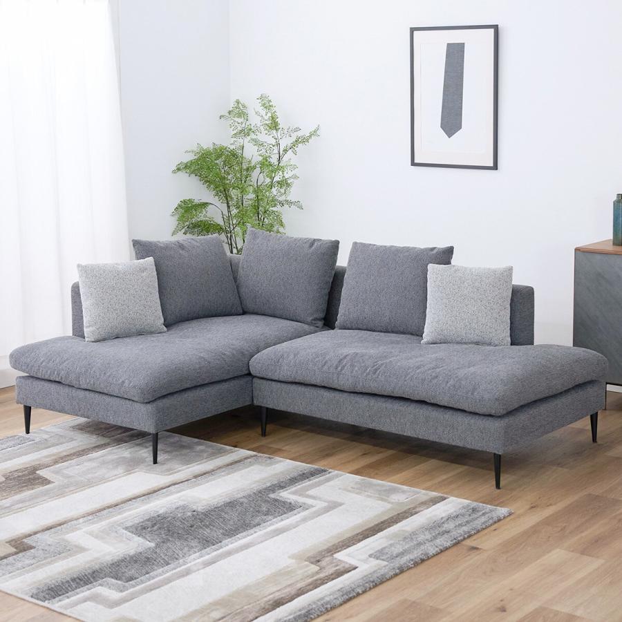 ニトリ（NITORI） カウチソファ右カウチ (FM ダークグレー) ニトリ期間