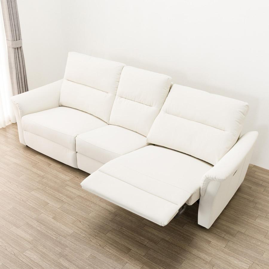 ニトリ（NITORI） 傷・汚れに強い合成皮革 3人掛け電動リクライニング