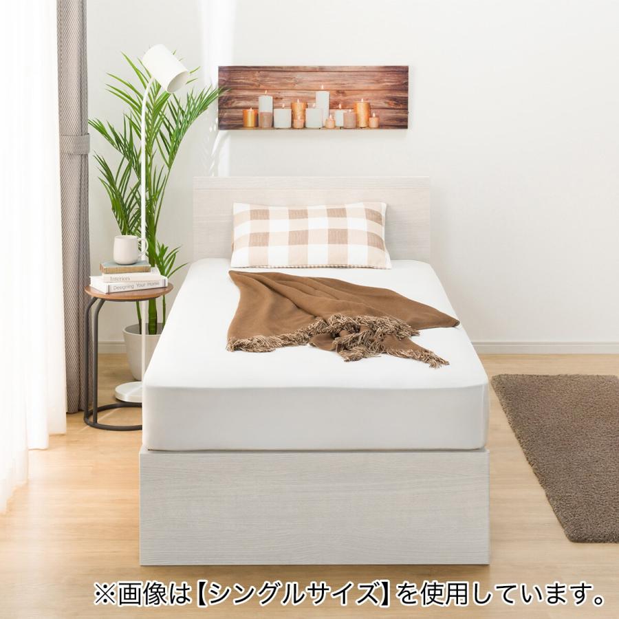 ニトリ（NITORI） ダブル 収納付きベッドフレーム(NS-001 深型/床板 WW