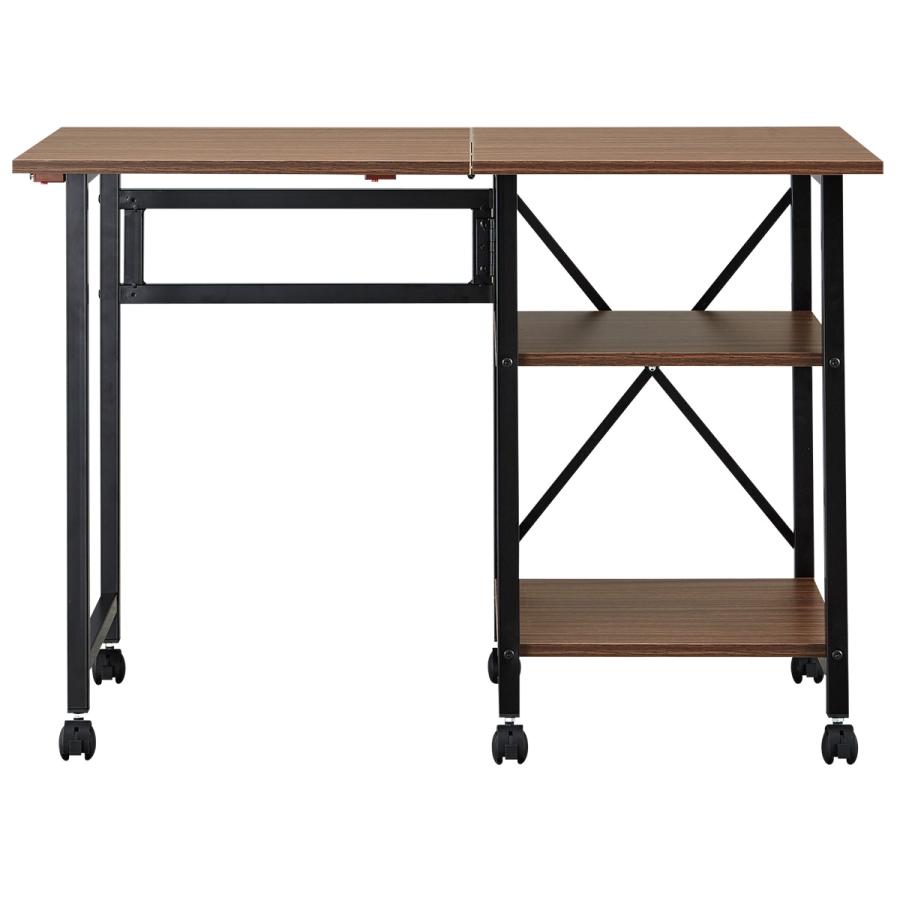 ニトリ（NITORI） 折りたたみデスクワゴン(ZTW-7 WN/BK) 学習机 学習