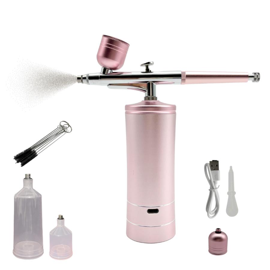 Longsafe エアブラシ コンプレッサー ハンドピース 充電式エアブラシ