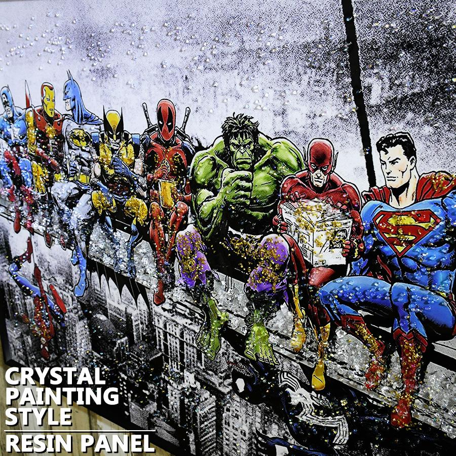 アートパネル 60×80 水晶絵 KH834 ヒーロー アメコミ ポップアート