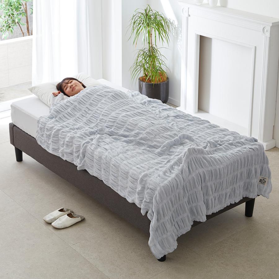 西川（nishikawa） タオルケット シングル 高通気性ケット くしゅく