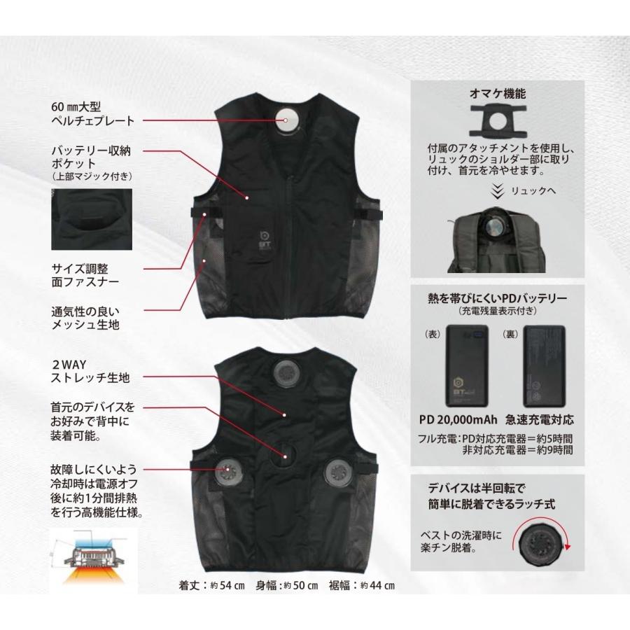 ペルチェ冷暖ベスト BT ABILITY バッテリーセット JW-699 おたふく手袋