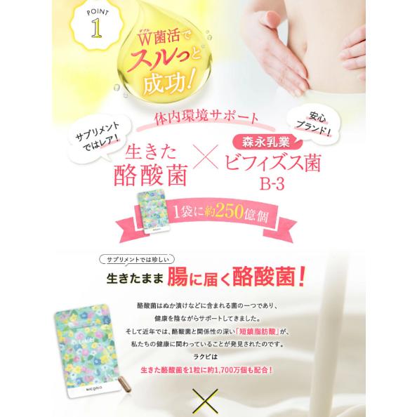 公式 ラクビ 3袋 Lakubi ニコリオ 酪酸菌 サプリ サプリメント プロ