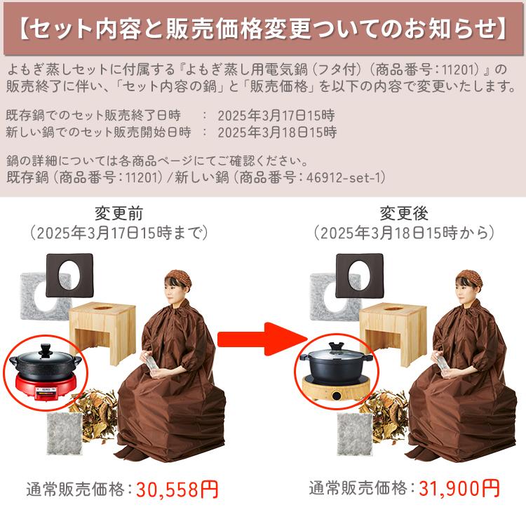 よもぎ蒸しセット 6点 椅子 マント 鍋 クッション シート ハーブパック