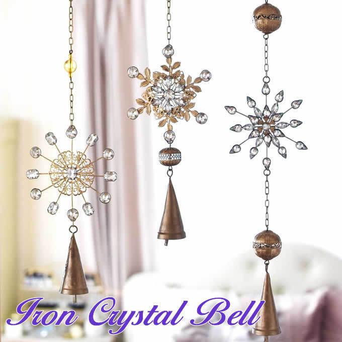 アイアンクリスタルベル アンティーク調 クリスマス X'mas アジアン