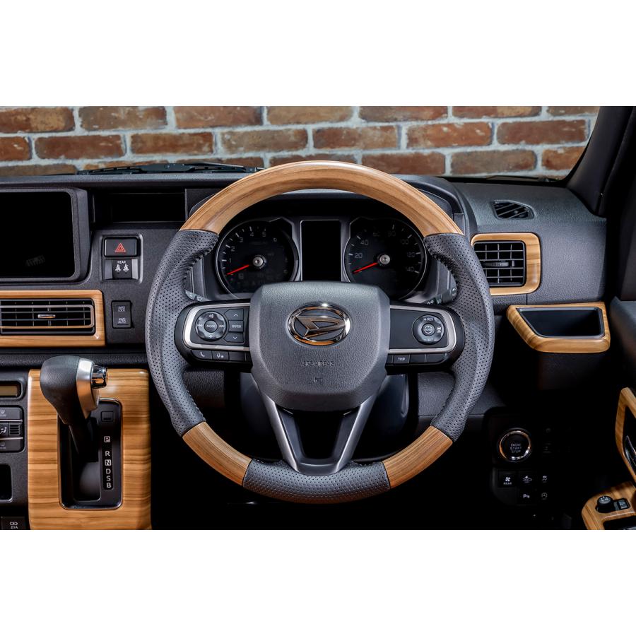 WANGAN357 LA650S LA660S タント ガングリップ 茶木目ウッド