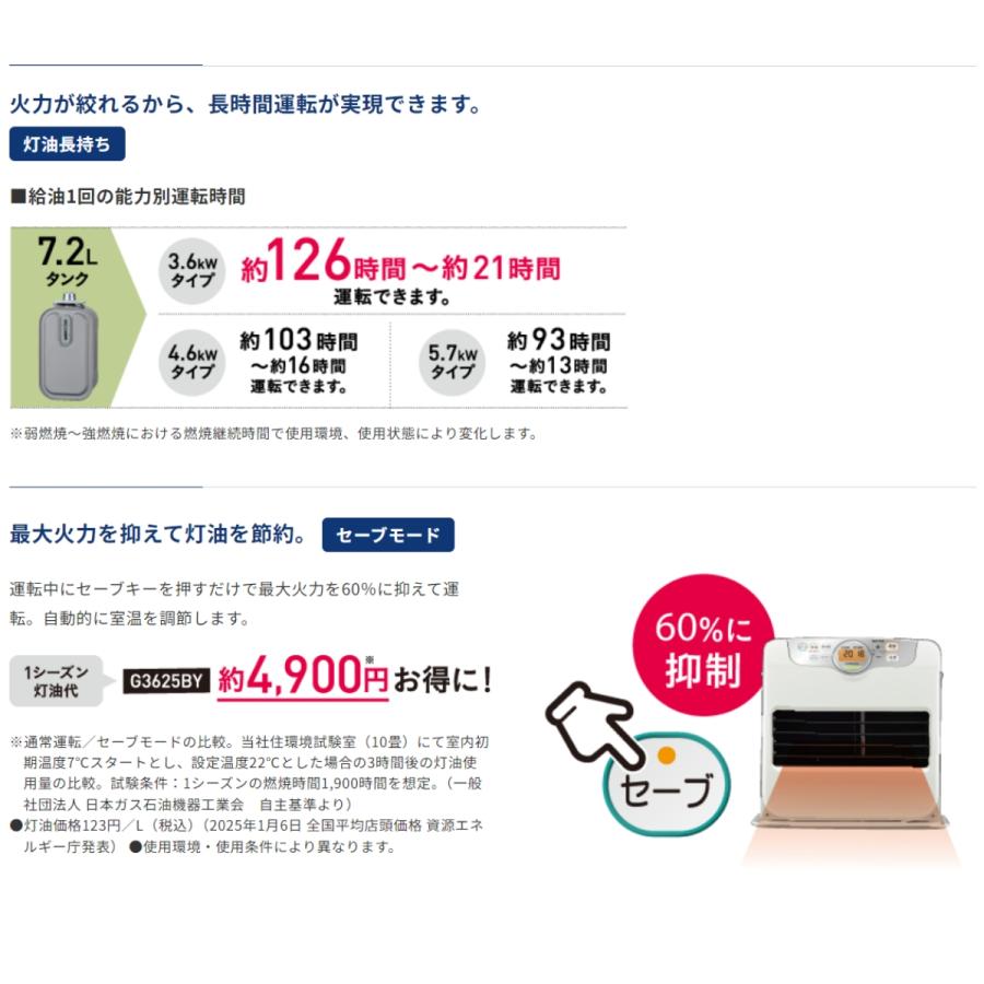 CORONA（コロナ） 石油 ファンヒーター ストーブ FH-G5725BY (W) G