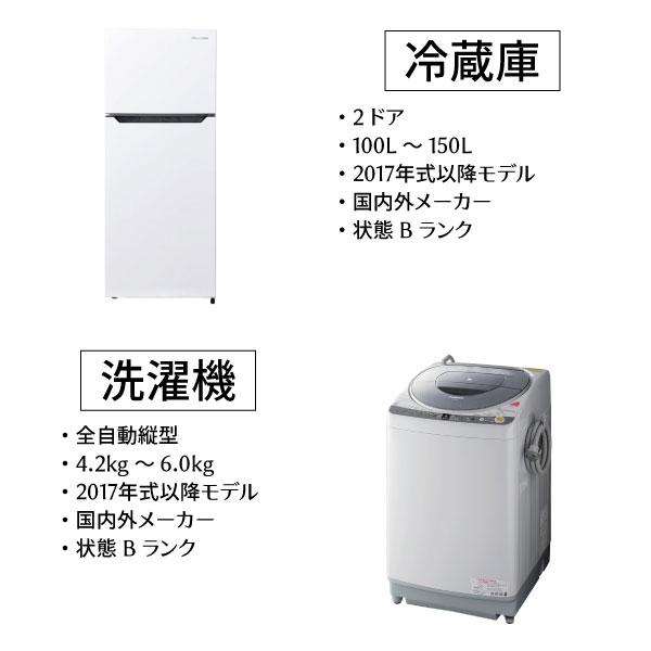 長野県限定】新生活応援 中古家電 2点セット 冷蔵庫・洗濯機