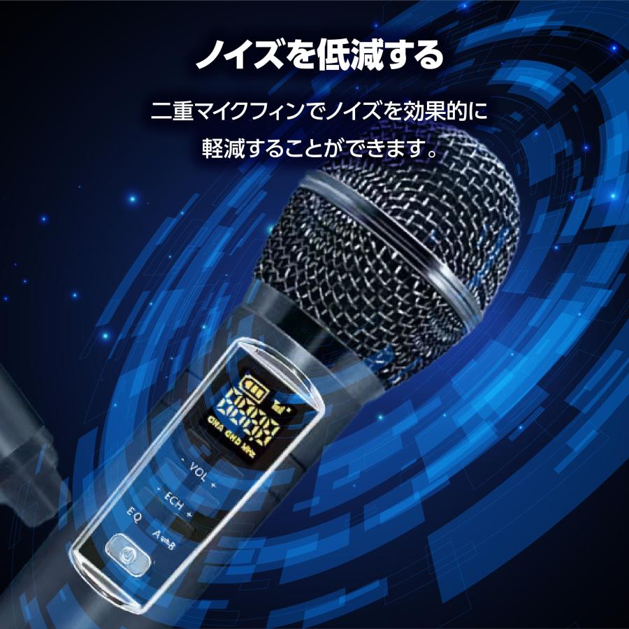 Smaly（スマリー） 家庭用カラオケ マイク付2本き 高音質カラオケ